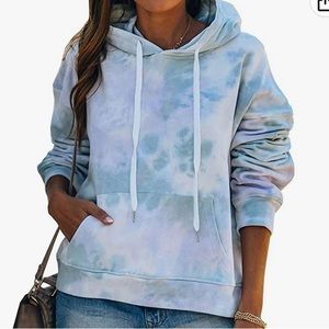 Lightweight Tie Dye Hoodie Sweatshirt